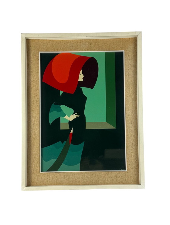 Image 1 of Amleto Dalla Costa, serigrafía original enmarcada, Milán, Italia, años 80