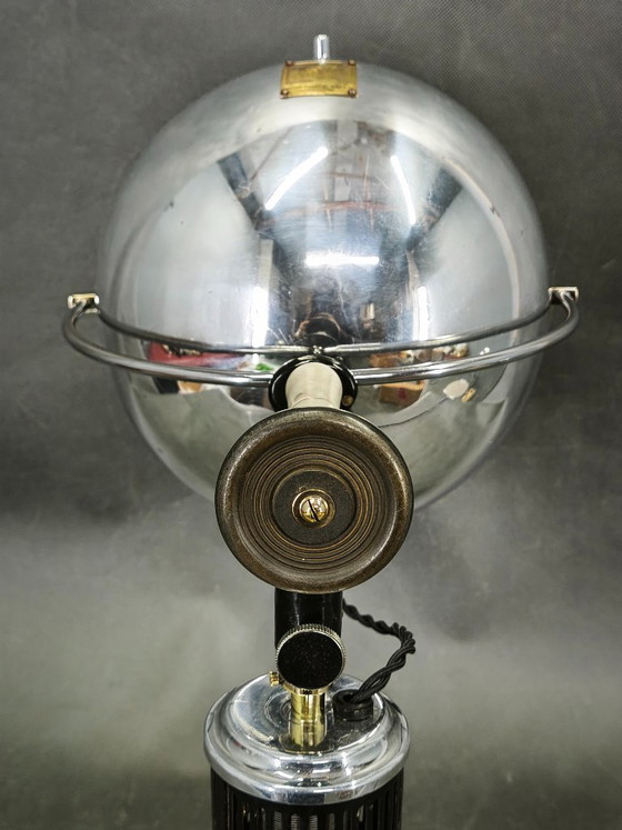 Image 1 of Lampe de table réglable en quartz chromé de style Bauhaus Hanau, années 1930, Allemagne