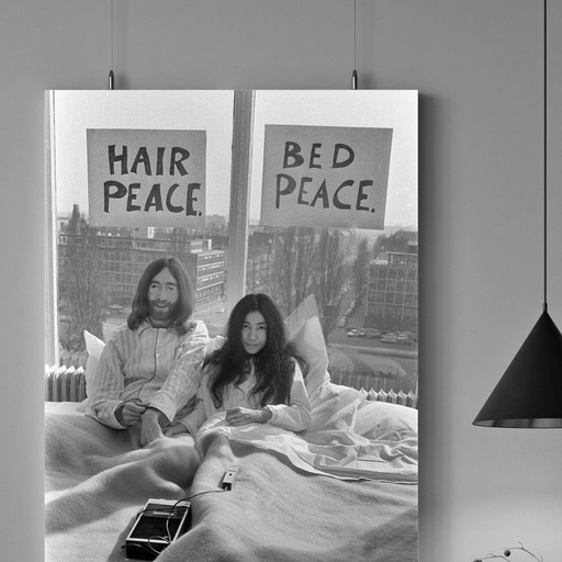 Fine Art Print Of John Lennon And Yoko Ono's Bed- In For Peace, 1969