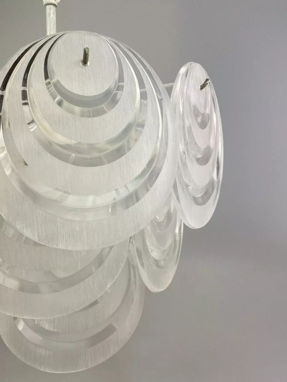 Image 1 of Lampada anni '70, lampada a sospensione, lampada da soffitto, design spaziale, plastica, anni '60