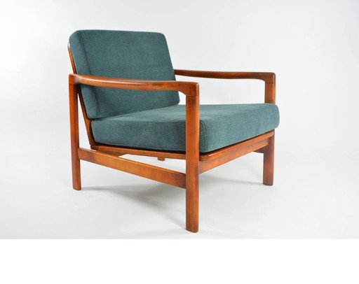 Mid-Century Modern ''BZ'' Armchair in Denim Blue From 1970s – fauteuils, Textile