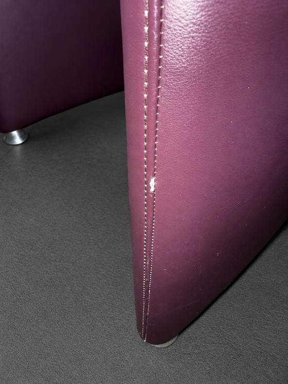 Leolux Lirio eetkamerstoel, Eetkamerstoelen, Leer, Paars (foto 6 van 6)