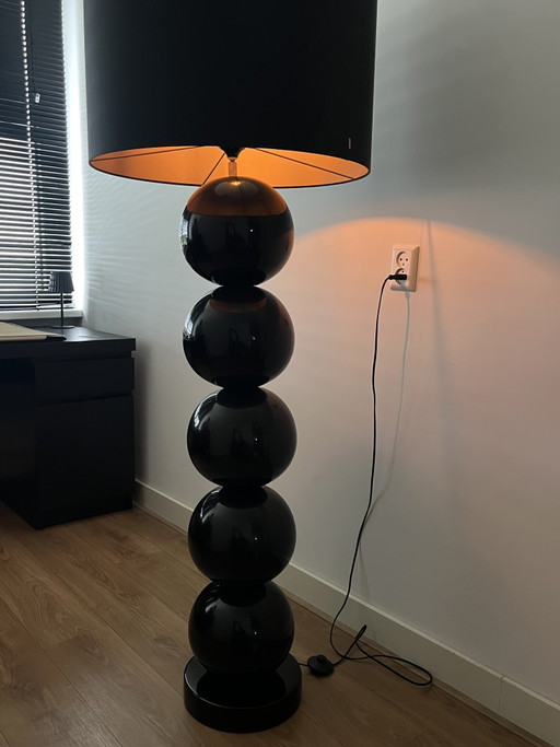Stout Verlichting Milano Bollen Vloerlamp Zwart -Champagne Dimbaar