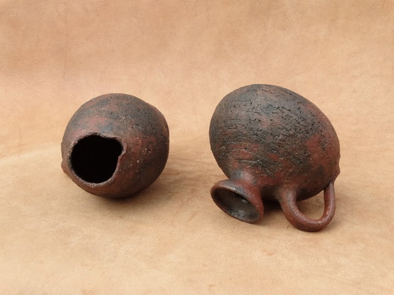 Image 1 of Gerhard Liebenthron, keramiekset, vaas, Studio Keramik, 2 stuks