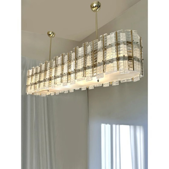 Image 1 of Modern Gold Murano Glass “Tropical” Chandelier by Simoeng, Italy