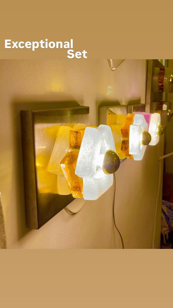 Image 1 of Albano Poli di Poliarte Illuminazione da parete in vetro Murano, Italia 1970