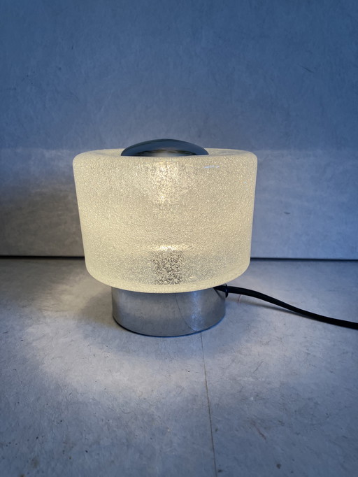 Peill and Putzler table lamp with thick bubble glass vintage