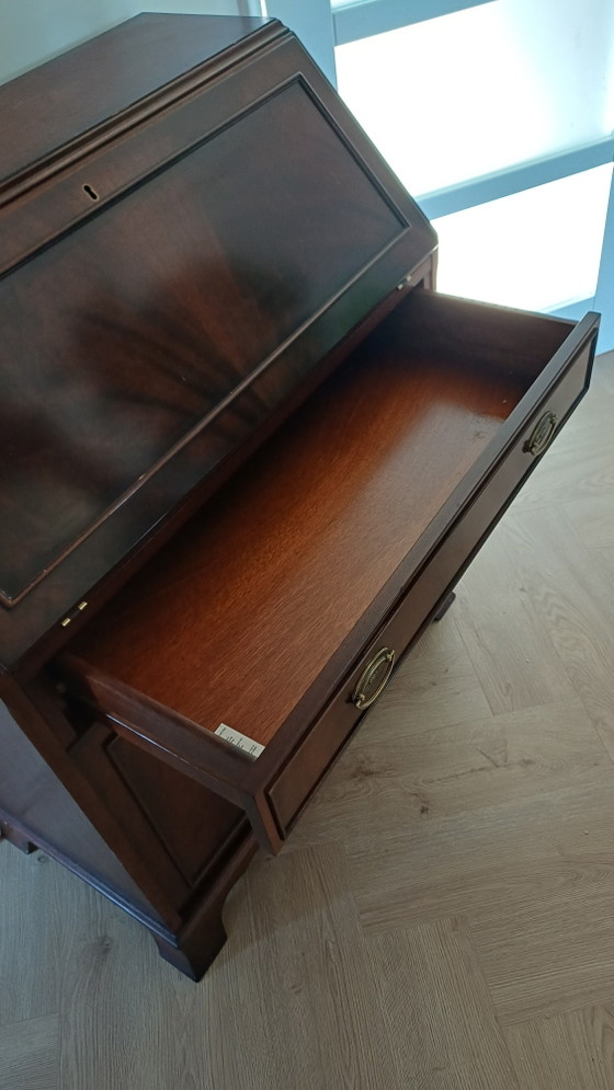 Bureau Met Groen Lederen Blad - Heldense – Leather, Wood (photo 8 of 12)