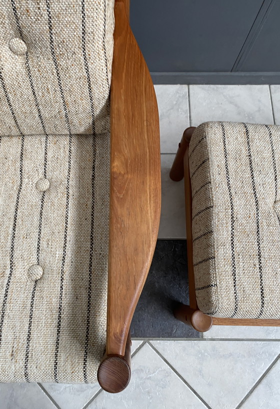 Image 1 of Hochlehniger Relaxsessel mit Hocker 1960er Jahre von Tarm Stole Dänemark