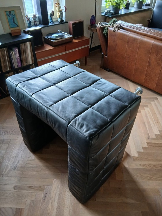 Image 1 of Vintage Leather Cube Armchair in Wittmann Style
