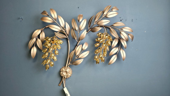 Image 1 of Lampada da parete vintage a forma di tulipano di Hans Kögl, anni '70.