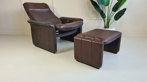 De Sede Exclusive model DS 52 Buffalo leather indestructible including footstool