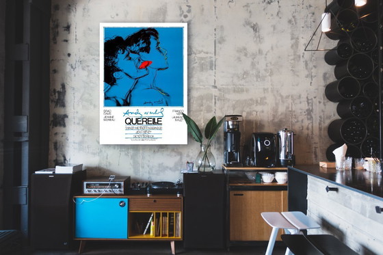 Image 1 of Querelle de Brest von Andy Warhol – Poster von 1982, blaue Version, 70 × 100 cm