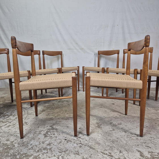 Image 1 of H.W. Klein, sedie danesi vintage Bramin, nuove in corda di carta