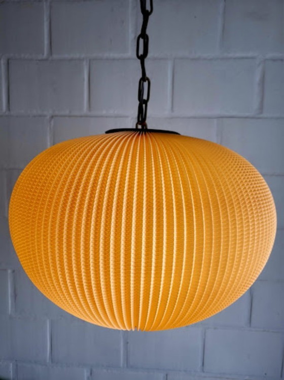 Image 1 of Vintage Pearlshade lamp XL, oranje, in de stijl van Rispal, jaren 60