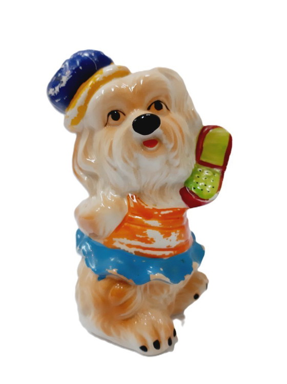 Image 1 of Porcelain figurine of a dog - hollow trinket box