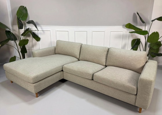 Image 1 of Bolia Scandinavia Sofa Daune Stoff Grau 3-Sitzer Ottomane
