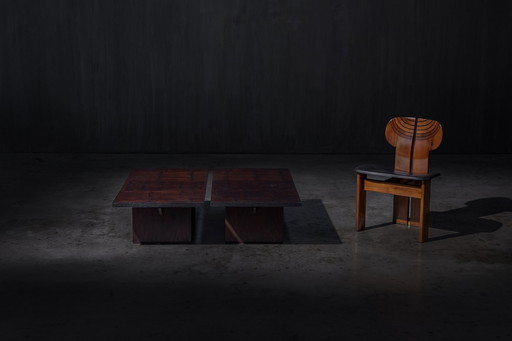 Tables basses rectangulaires en bambou par Axel Vervoordt, Belgique, années 1980