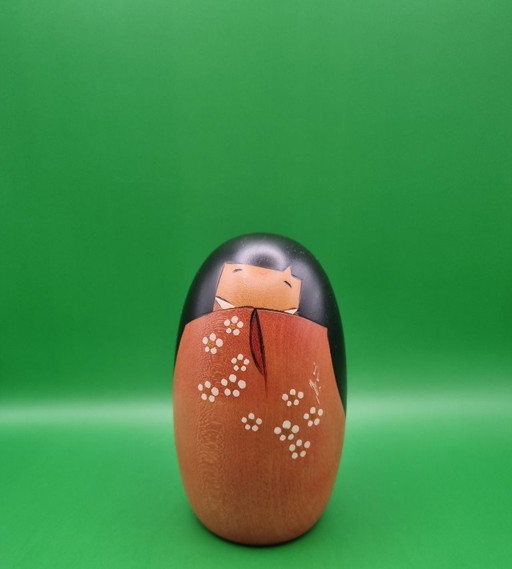 Magnifique kokeshi Shiawase par Usaburo – decoratieve objecten, Wood