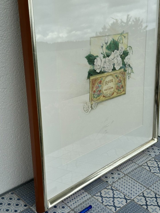 Image 1 of Lithographie originale en couleurs « Rose » – Susanne Hartmann (1991)