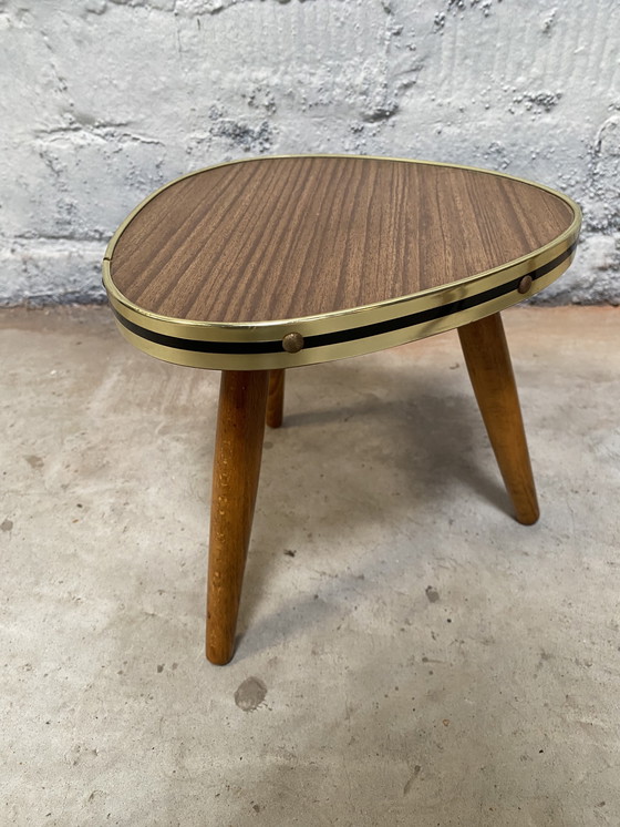 Image 1 of Brown Formica side table