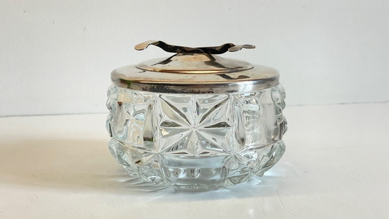 Image 1 of SUCRIER à Pince CRISTAL Vintage