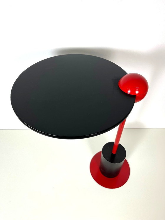 Image 1 of Postmoderner Piccolo-Beistelltisch im Memphis-Stil von Edward Geluk für Arco, 1980er Jahre.