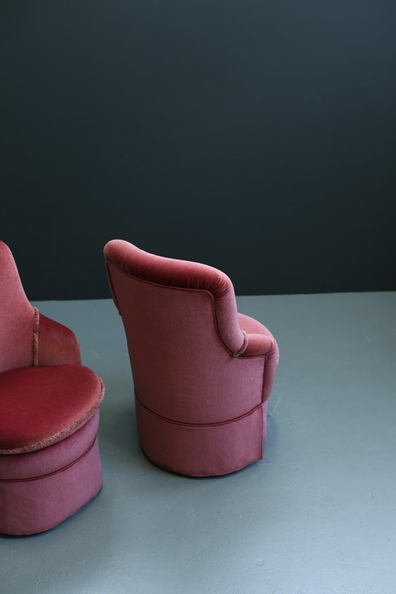 Image 1 of Set di due sedie da boudoir vintage