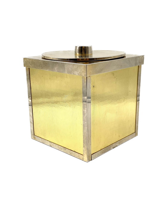 Image 1 of Hollywood Regency Golden Ice Bucket, Italy, ca. 1970s