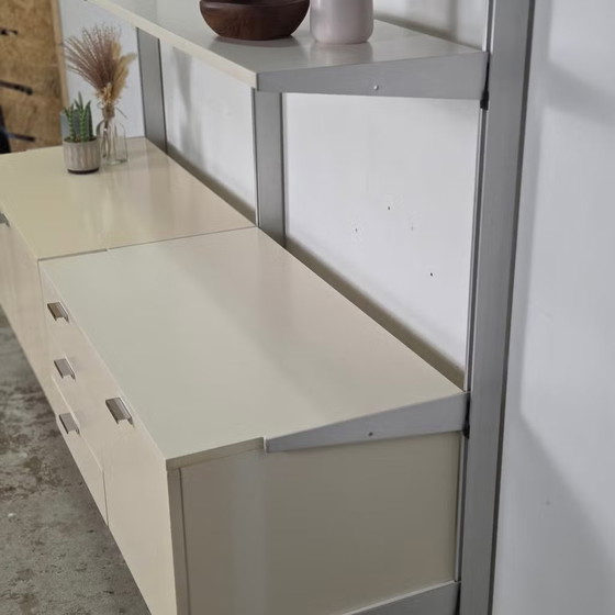 George Nelson, Herman Miller CSS Sistema a Parete, Divisorio, Armadi a muro, Alluminio, Metallo, Crema (foto 15 di 24)