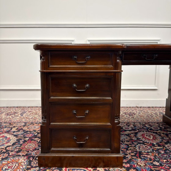 Classic English Desk Set with Office Chairs – Leather, Wood (photo 8 of 23)