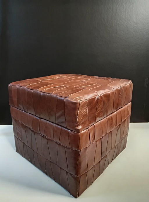 Vintage patchwork pouf / chest de Sede