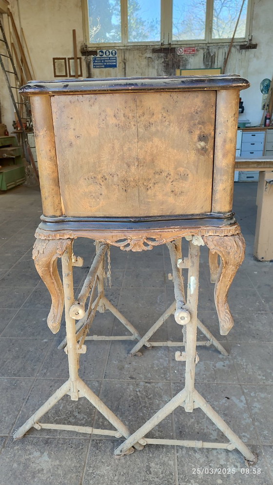 Image 1 of Chippendale style bedside table