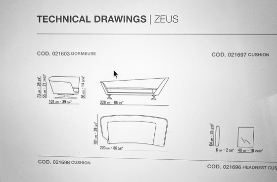 Flexform Zeus Chaise longue / Dormeuse / Daybed by Antonio Citterio – Metal (photo 6 of 6)