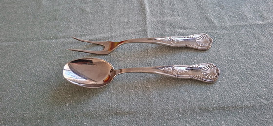 Image 1 of Luxe verzilverd bestek, Kings Pattern, Fleuron, Christofle