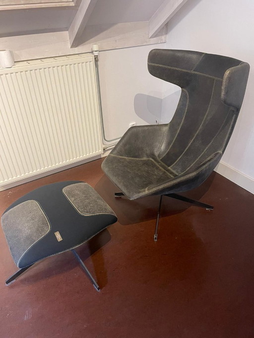 Moroso Chair Take a Line for a Walk (Footstool Gratis)