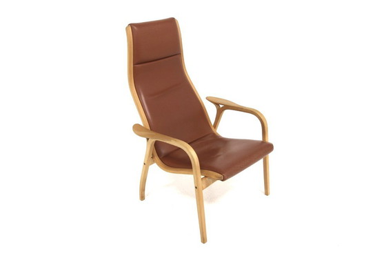 Sillón Escandinavo de Cuero de Yngve Ekström, 1970, Swedese, Sillones, Scandinavian (foto 7 de 7)