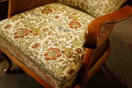 Image 1 of Set aus 2 deutschen Chippendale-Rohrsesseln von Adolf Wrenger