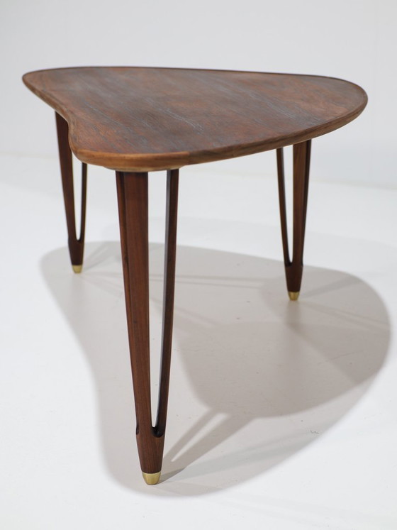 Organic Coffee table BC Møbler triangle rosewood Danish 1960s (photo 5 of 13)