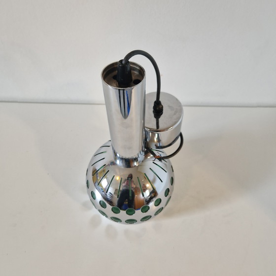 Image 1 of Lampada a sospensione vintage cromata, lampada spaziale anni '70