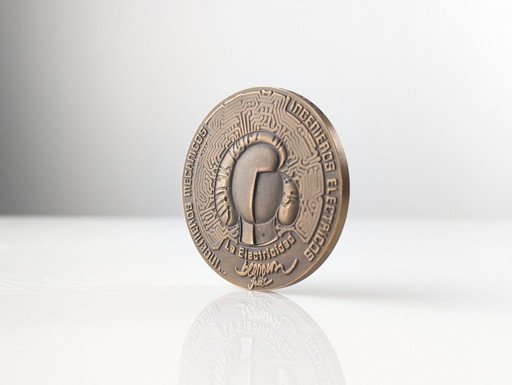 Miguel Berrocal Opus 294 Bronzemedaille La Mecánica Electricidad Gijón 1980er Jahre