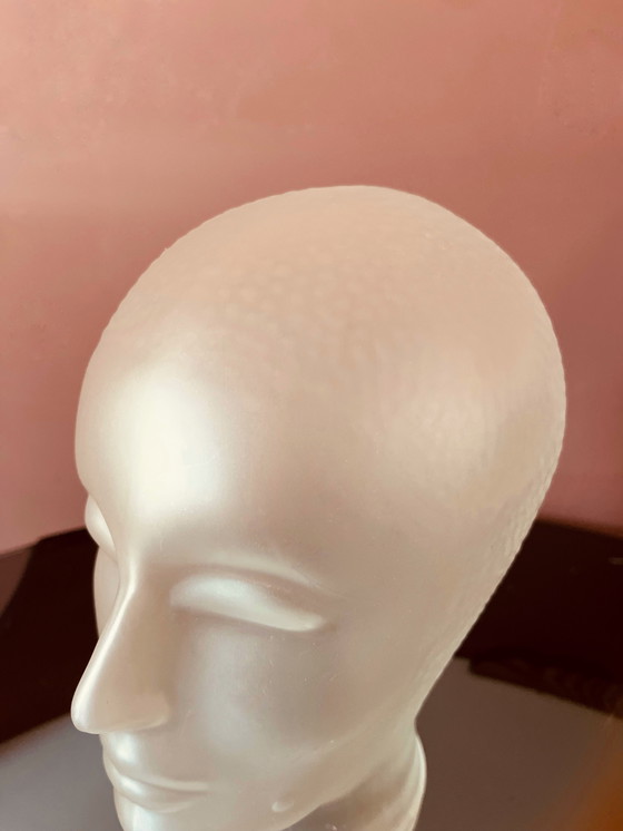 Image 1 of Design Glaskopf im Stil der 80er Jahre