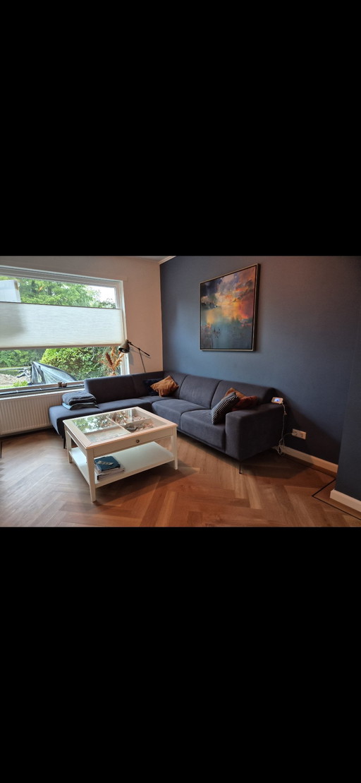 Sofá esquinero Acero azul grisáceo con chaise longue ¡¡con garantía antimanchas!!