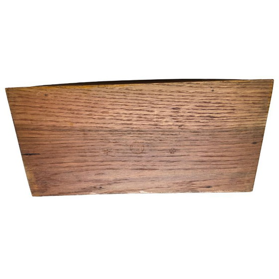 Image 1 of Portalettere Art Déco francese in quercia con marchio JPA, anni '30