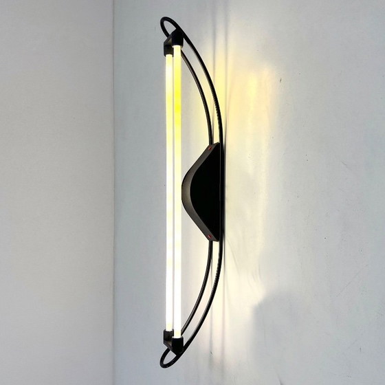 Image 1 of Arced Black Neon Wall Lamp by Gian N. Gigante for Zerbetto, 1980s