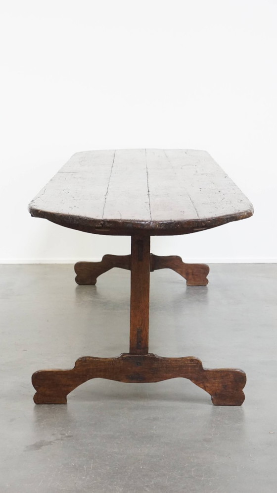 Image 1 of Mesa de comedor antigua XXL de madera de álamo del siglo XVIII