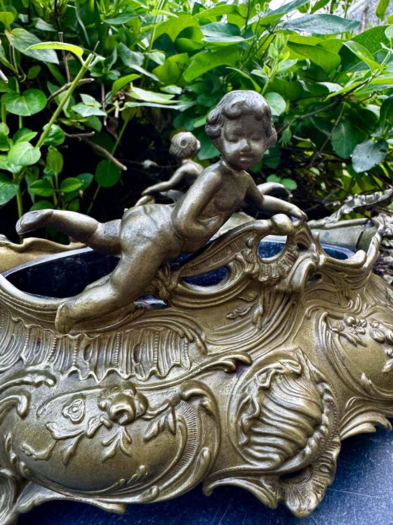 Macetas grandes para jardín de rocas, ángel Art Nouveau – Metal, Rococo (photo 11 of 18)