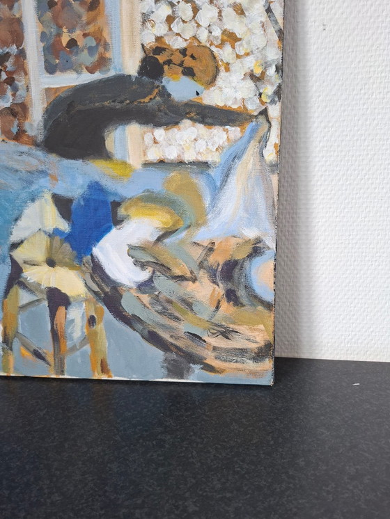 Image 1 of Tableau impressionniste sur châssis huile sur toile.