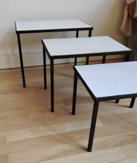 Image 1 of Set Side Tables 1960s Design - Double Sided Leaf