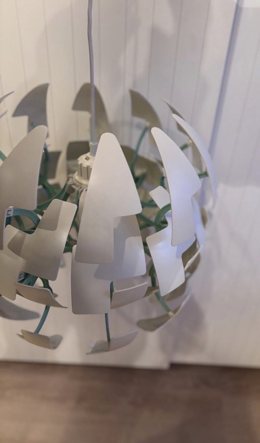 Original Retro Vintage IKEA Design Lamp, Cream/Mint Green